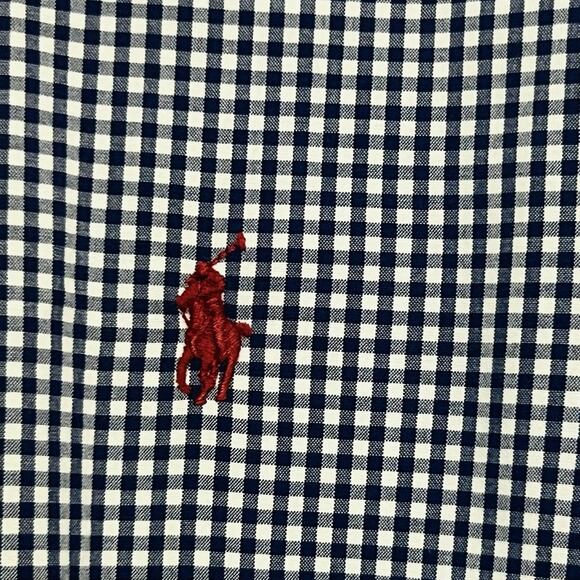 Ralph Lauren Men's Button Down Long Sleeve Shirt XLT Blue/WhteCheck Red Pony - Picture 3 of 13